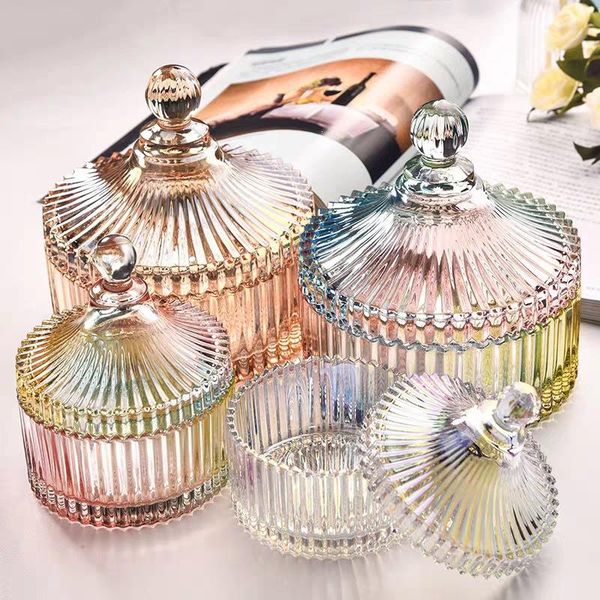 

storage bottles & jars european style glass candy jar household with lid dry fruit roman sugar snack sealed kitchen items