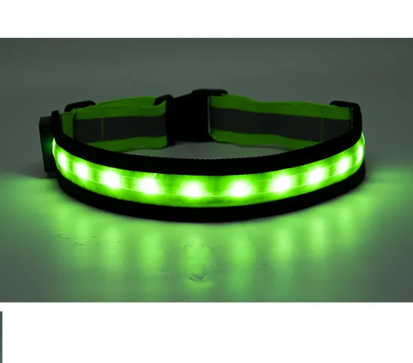 

belts outdoor lighting led luminous belt flash fitness cycling light glowing sports reflective warning signal usb charge, Black;brown