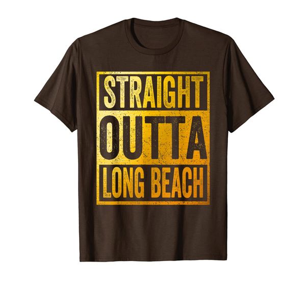 

straight outta long beach shirt california, White;black