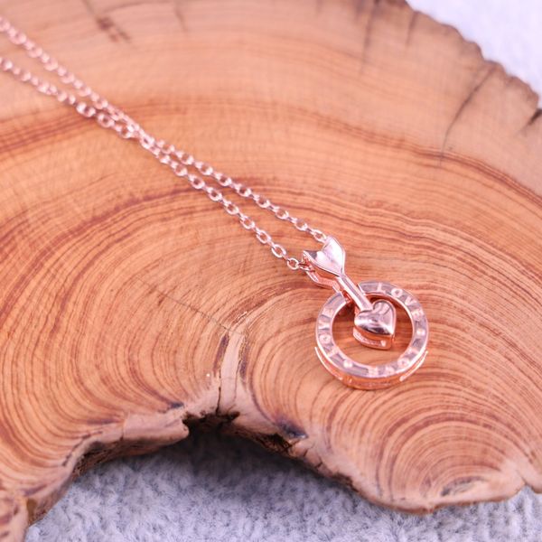 

love arrow rose gold necklace, Silver