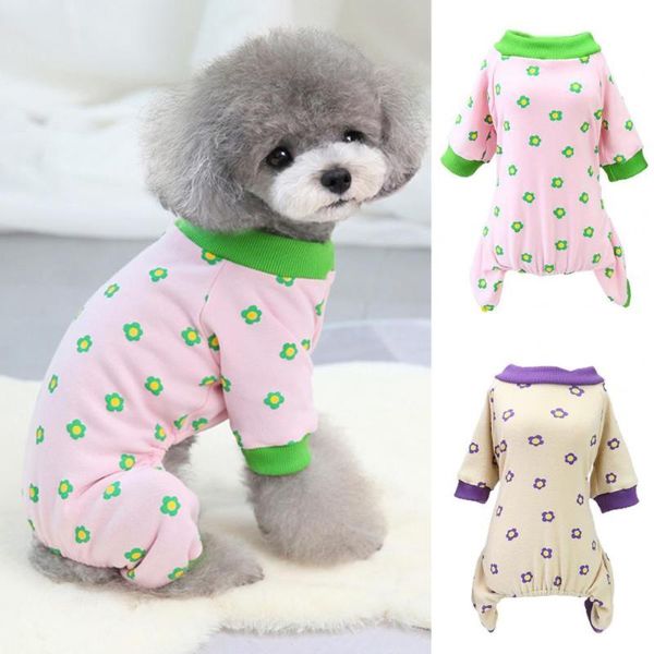 

dog apparel skin-friendly lovely pet dogs romper clothes four-leg costume multi-color supplies