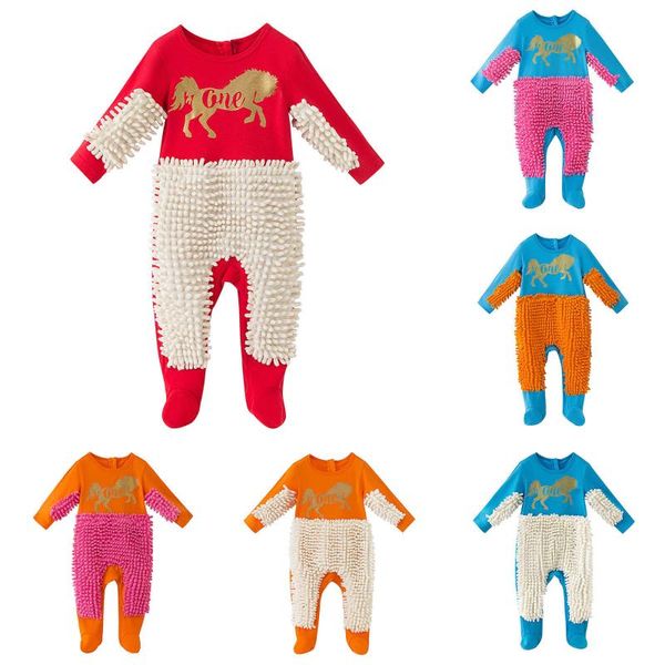 

jumpsuits born romper long sleeve infant baby girls boys crawling letter print design mop onesie jumpsuit 0-24m, Blue