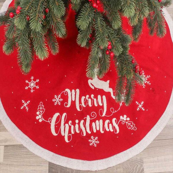 

christmas decorations tree skirt decoration knitted english elk home