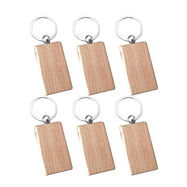 

6pcs diy wood keyring pendants creative diy keychain decor wood keyring pendant pendant keychain accessories for