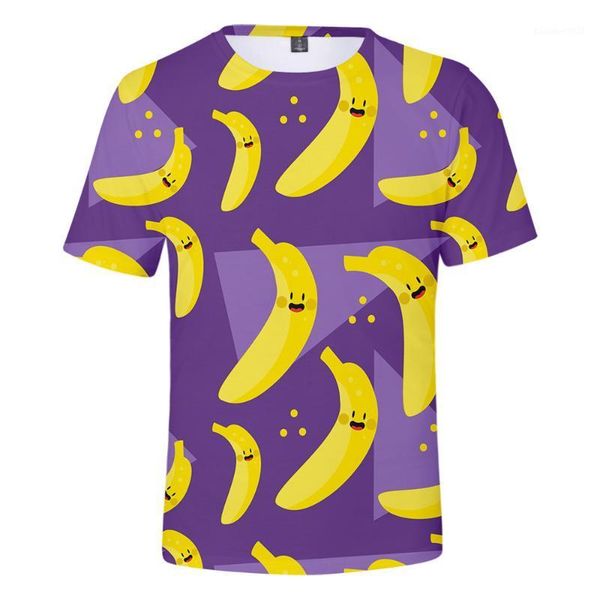 

men's t-shirts fruit print t shirt men/women summer fashion casual hip hop t-shirt harajuku short sleeve breathable tees, White;black