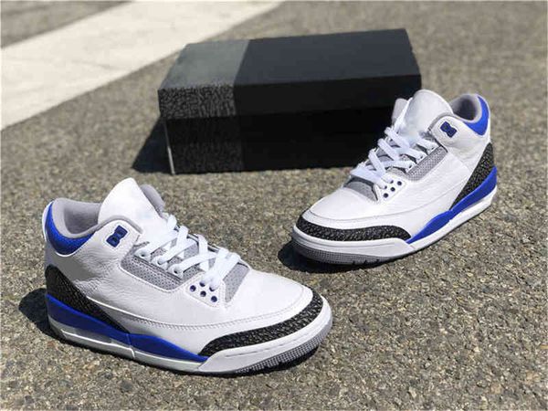 

2022 authentic 3 racer blue jumpan 3s men athletic shoes ct8532-145 fragment a ma maniÃ©re unc varsity royal laser orange sports sneakers