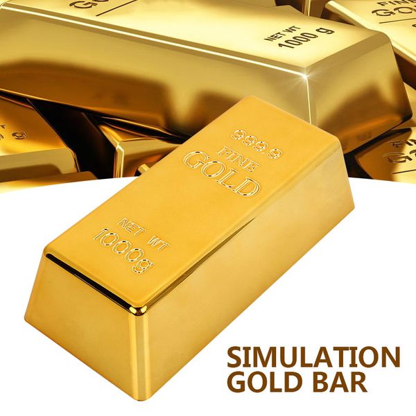 

fake gold bar golden creative bullion door spaperweigh simulation table decor deluxe gate ser props toy office gift
