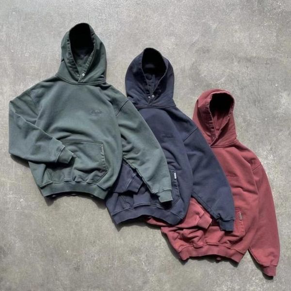 

men's hoodies & sweatshirts oversize vintage long sleeve pullover 2021fw represent blank hoodie men women 1:1 hooded washed swea, Black