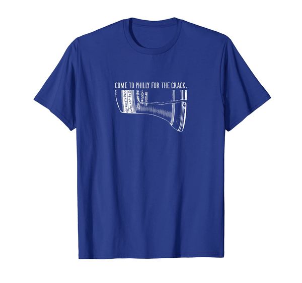 

funny liberty bell tshirt come to philly for the crack shirt, White;black
