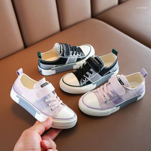 

autumn children's canvas shoes student casual girls soft bottom children's1, Black