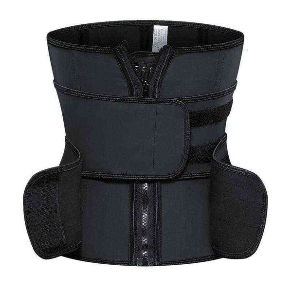

waist tummy shaper double rubber body cloth zipper postpartum powerful shaping yoga sports belt