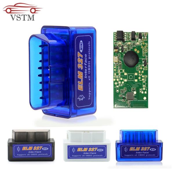 

code readers & scan tools mini elm327 bluetooth v2.1 interface auto obd2 obdii diagnostic-tool elm-327 scanner works on android torque/pc v