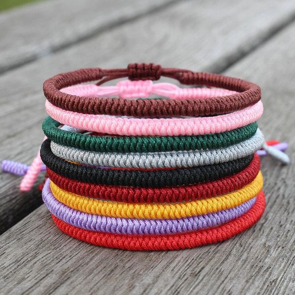 

charm bracelets noter handmade weave rope bracelet women men 7 colors lucky red braslet friend brazalete adjustable yoga braclet pulseras, Golden;silver