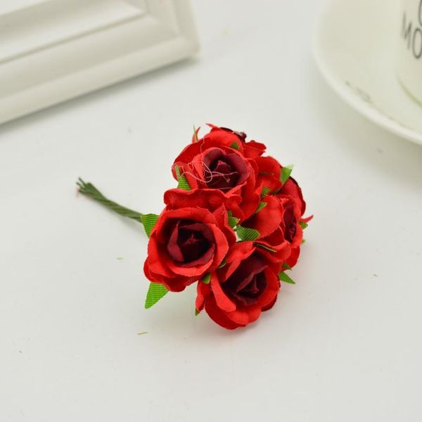 

18pcs silk roses wedding shoes headdress diy wreath gift box home wall decoration artificial flower collage garlan qylrkh