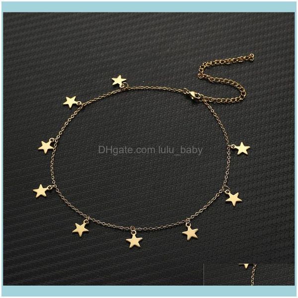 

chains & jewelrychains non-fading stainless steel star gold sier color necklace women choker necklaces pendants femme chain jewelry gifts dr, Silver
