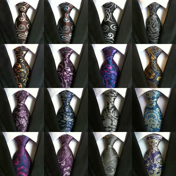 

2021 8cm men silk ties fashion mens neck ties handmade wedding tie business ties england paisley tie stripes plaids dots necktie, Blue;gray