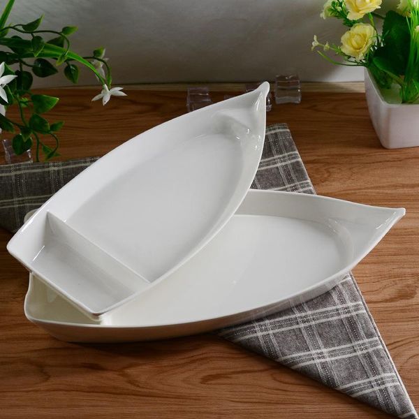 

dishes & plates creative boat-style cooking plate melamine snack dessert sushi sashimi boat el dining seafood tableware set