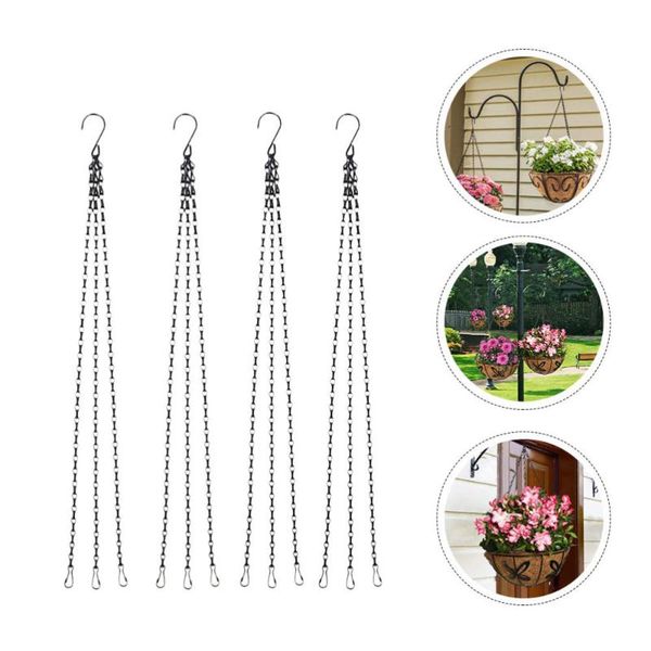 

other garden supplies 4pcs flower basket hanging chain iron birdcage plant potted