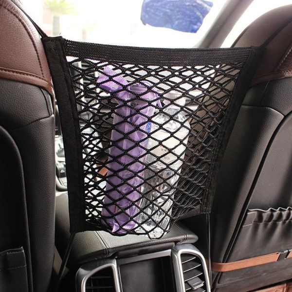 

car organizer 30*25cm seat back storage elastic mesh net bag between luggage holder pocket for auto vehicles styling