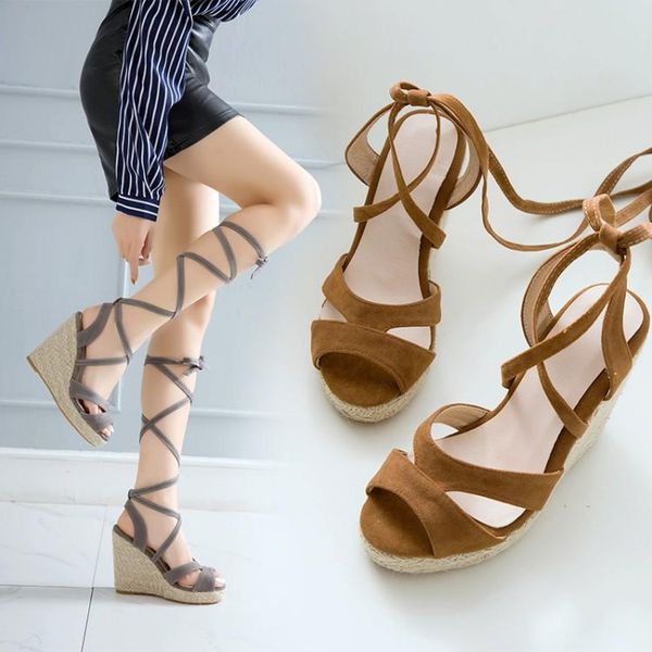 

slope heel sandals women's summer 2021 new beach holiday shoes with wood bottom woven 12cm super high slope heel shoes, Black