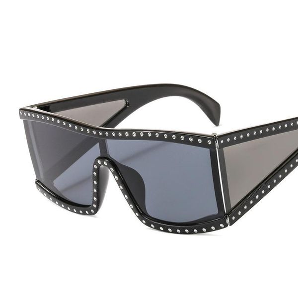 

one metal square piece frame oversized lens sunglasses glasses vintage fashion sunglasses gradient lens glasses uv400 fml1 vvhcp, White;black