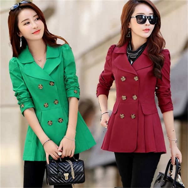 

elegant windbreaker female spring new women's slim body wild slimming temperament short section autumn ladies coat tide u76k, Tan;black