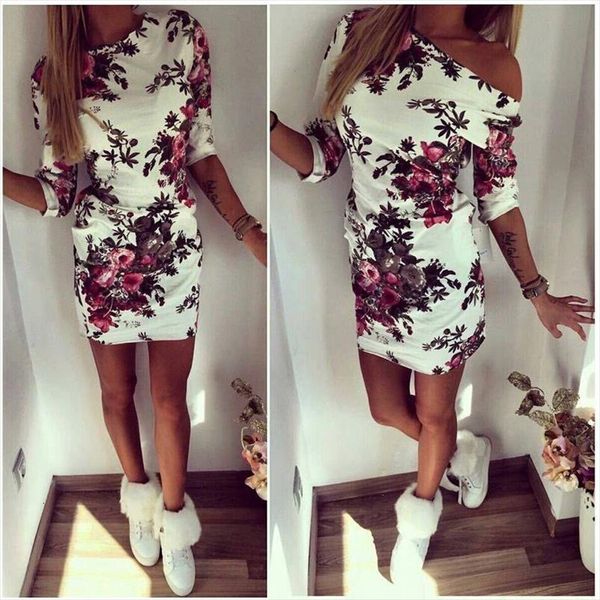 

vintage summer casual elastic women dresses o neck cartoon print fashion lady plus size hip short vestidos, Black;gray