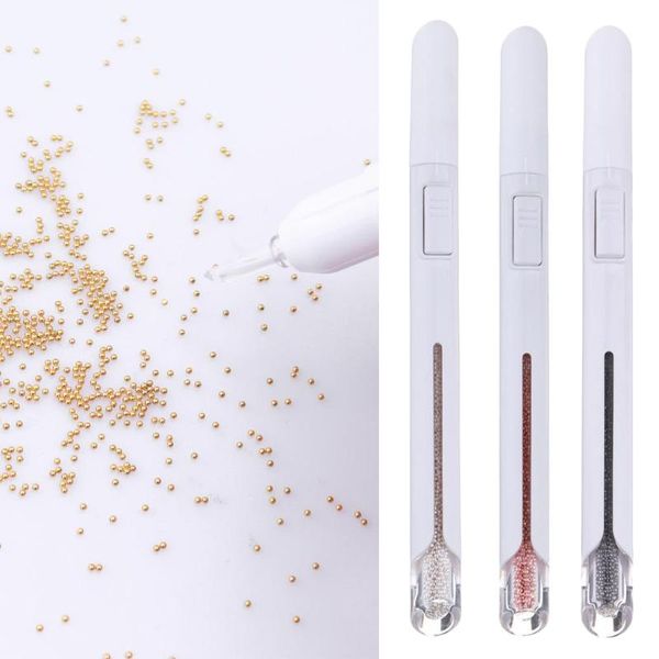 

nail art decorations dotting pen rhinestones applicator beads picker wax pencil manicure tool, Silver;gold