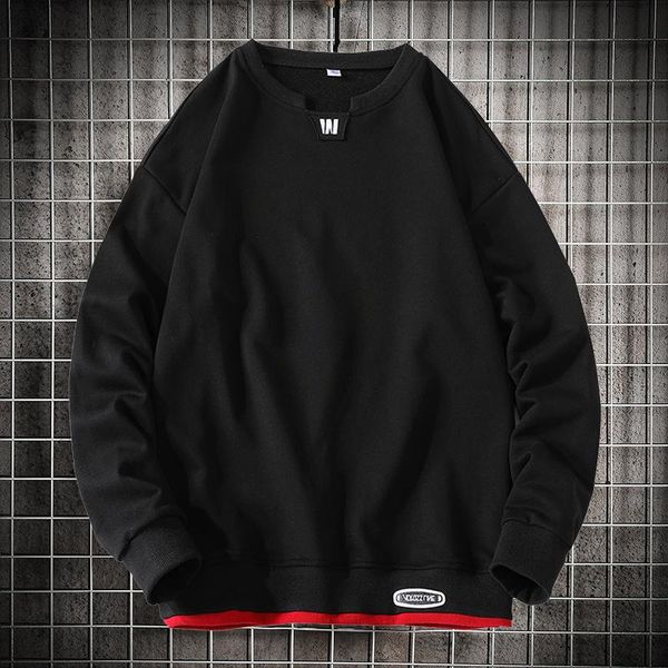 

men's hoodies & sweatshirts men sweatshirt long sleeve shirts casual clothing autumn hip hop clothes harajuku solid color 2021 fall, Black