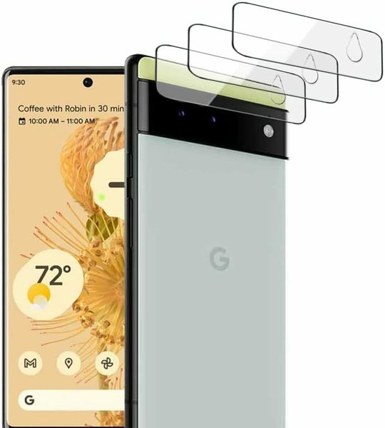 Protetor de filme de vidro temperado de lente de câmera traseira com caixa de varejo para google pixel 4a 5 6 pro