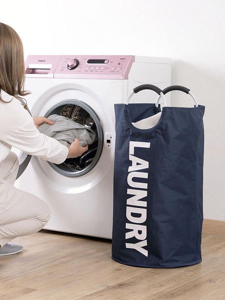 

storage bags aluminum tube collapsible laundry basket bag with alloy handle hamper waterproof oxford cloth toy