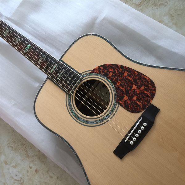 

41 inch acoustic guitar, abalone inlaid, abalone binding & back, delivery guitars