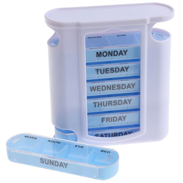 

portable 7 days 28 grids weekly pill case storage box tablet organizer medicine pill box travel medicine box holder