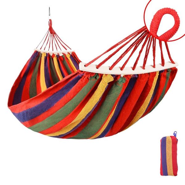 

camp furniture portable canvas hammock travelling outdoor picnic wooden swing chair camping hanging bed garden with backpack