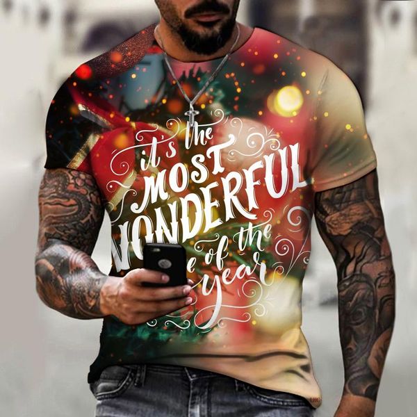

men's t-shirts t shirt men harajuku casual fashion tshirt sport reindeer print tee cartoon clothes merry christmas t-shirt male, White;black