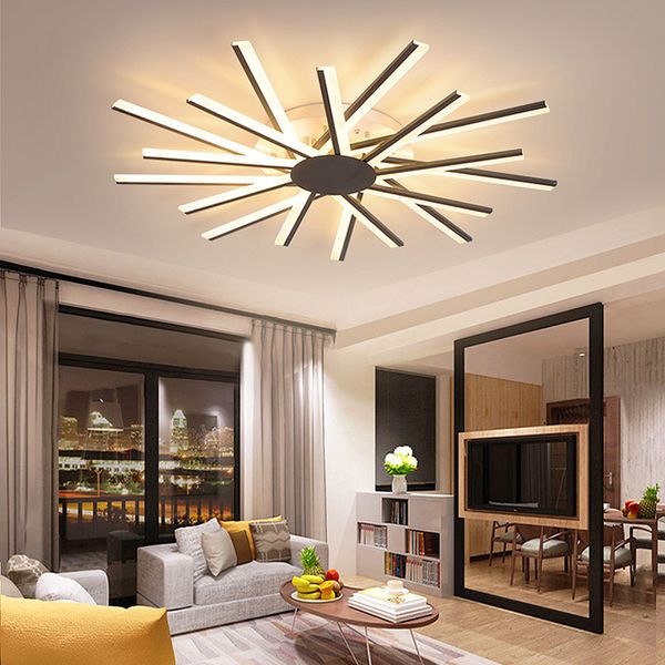 

2021 new living bedroom study room led chandelier surface mounted aluminum white home deco ceiling chandeliers pr82