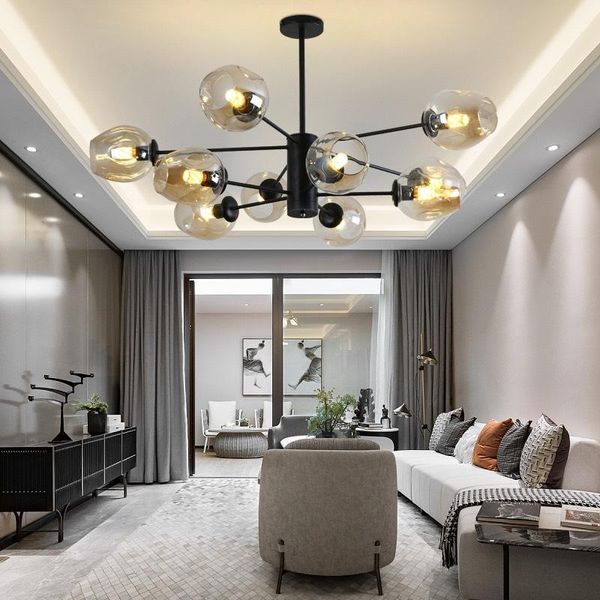 

chandeliers modern retro led chandelier home luxury decoration glass lamp creative living dining room bedroom indoor lighting hanging