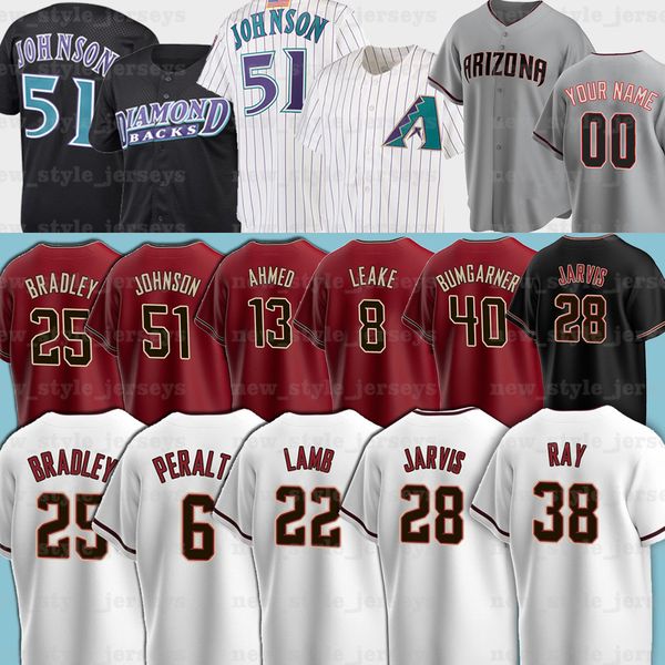 

51 randy johnson archie bradley jake lamb josh vanmeter x4 david peralta pavin smith josh vanmeter david peralta jerseys baseball jerseys, Blue;black