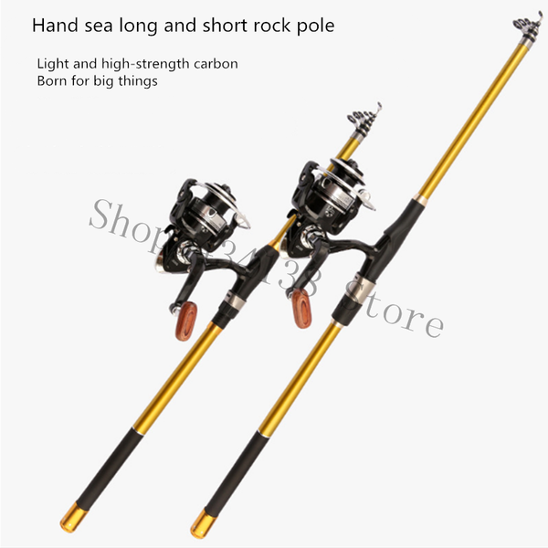 

2021 new fishing suit carbon fiber 2.1-3.6m ultra-light and hard portable short section rocky fishing rod ree
