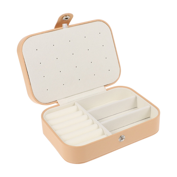 

storage boxes & bins double layer pu leather jewelry box travel organizer holder case