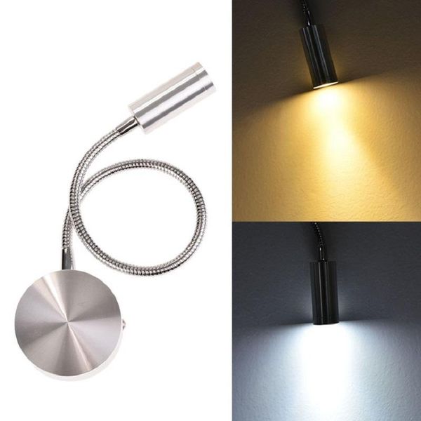 

wall lamp 3w led flexible home el bedside reading light book lights aluminum sconces