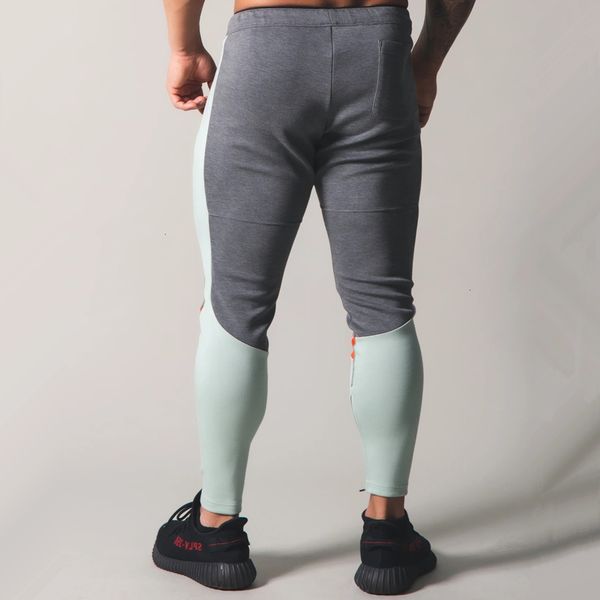 

new 2021 autumn casual men joggers sweatpants fashion patchwork trousers male gym fitness workout cotton running sport track pants 0qsx, Black