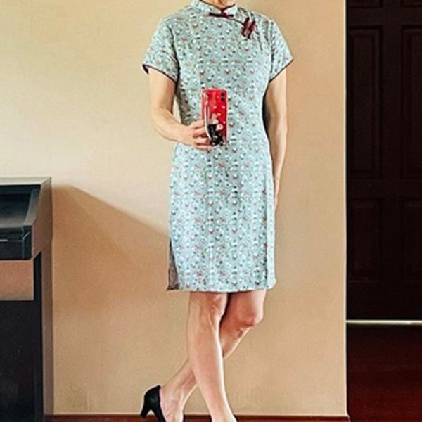 

ethnic clothing floral print dress women chinese traditional costumes for girls slim bodycon skirts summer vintage streetwear short sleeve c, Red