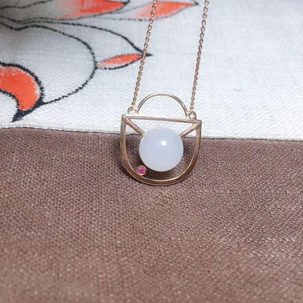 

lockets 18k gold and tian baiyu clavicle chainh53#, Silver