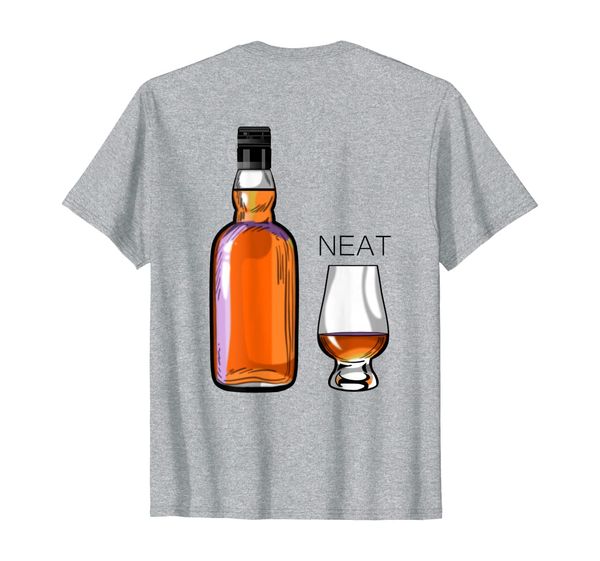 

whiskey neat funny alcohol drinking t-shirt, White;black