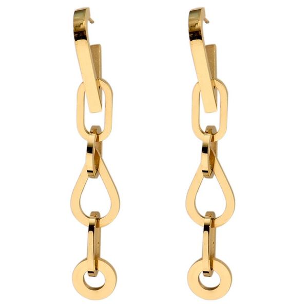 

dangle & chandelier 2021 irregular figure earrings stainless steel gold color metal geometric for woman party jewelry, Silver