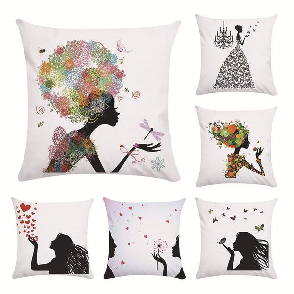 

cushion/decorative pillow girl case super soft throw cover home decorate covers for sofa 45x45cm