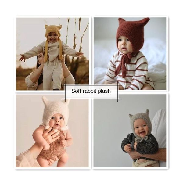 

caps & hats in stock ins2021baby plush hata/w bamb boy girl baby fetal cap animal soft cute, Yellow
