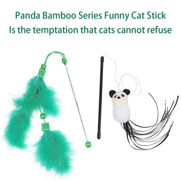 

cat toys funny kitten teaser interactive toy rod feather for cats pet stick*
