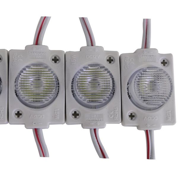 

100pcs/lot 1.5w smd 3030 1 led module light box led modules with lens 180 degree injection high brightness side lighting
